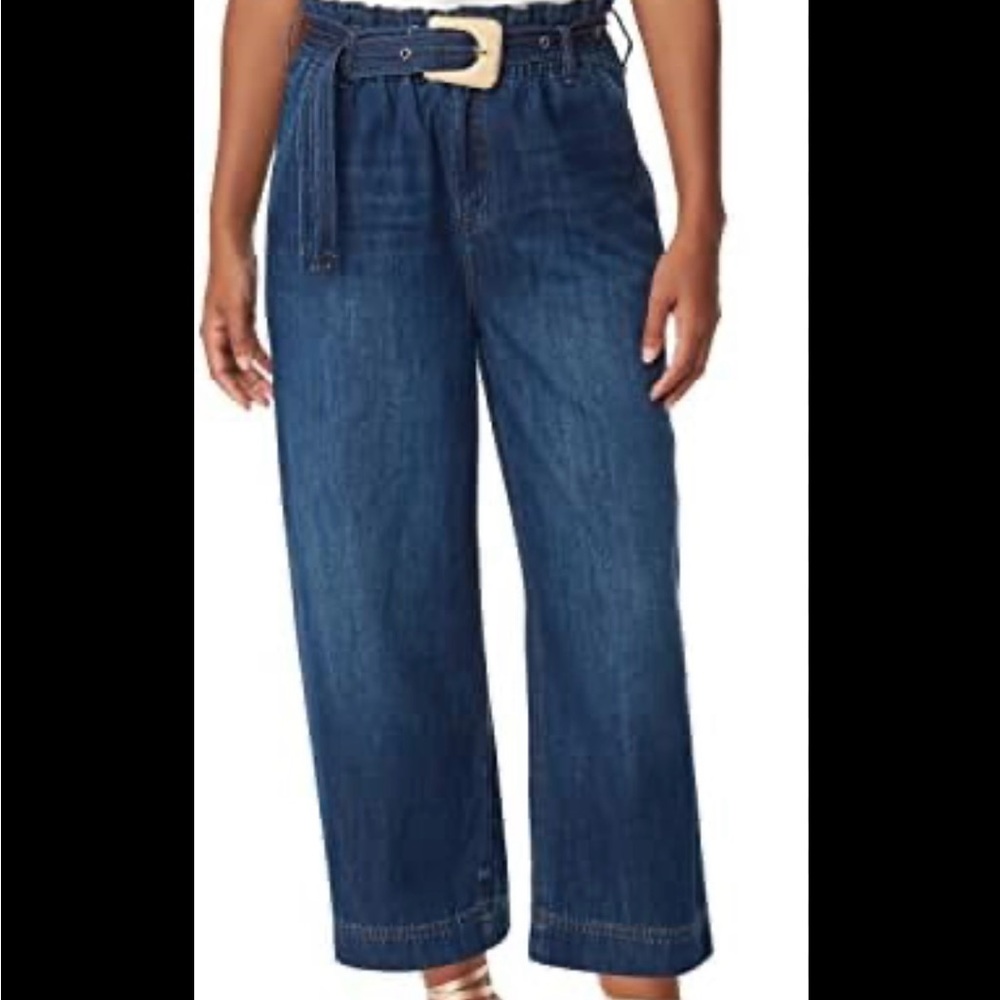 Women's Blue Wide-Leg Jeans